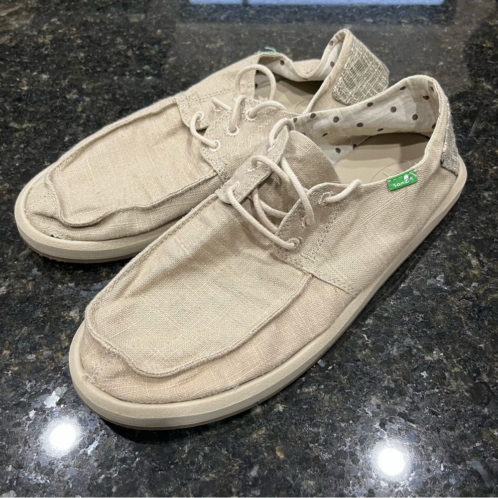Sanuk Drewby Loafers Lace Up Tan